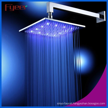 Fyeer 304 stainless Steel Chrome Plated LED Shower Head